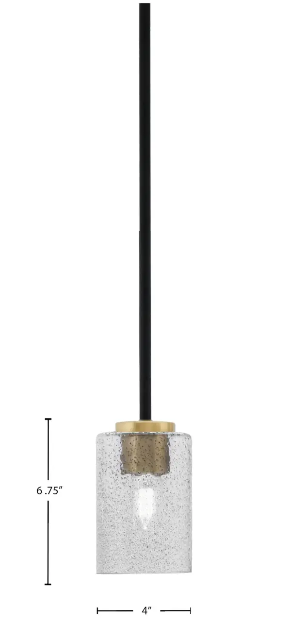Sandia 1 Light Mini Pendant with Smoke Bubble Glass - Image 2