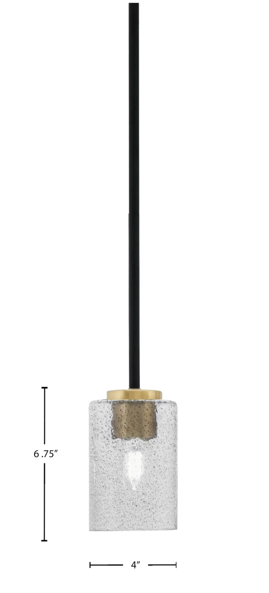 Sandia 1 Light Mini Pendant with Smoke Bubble Glass - Image 2