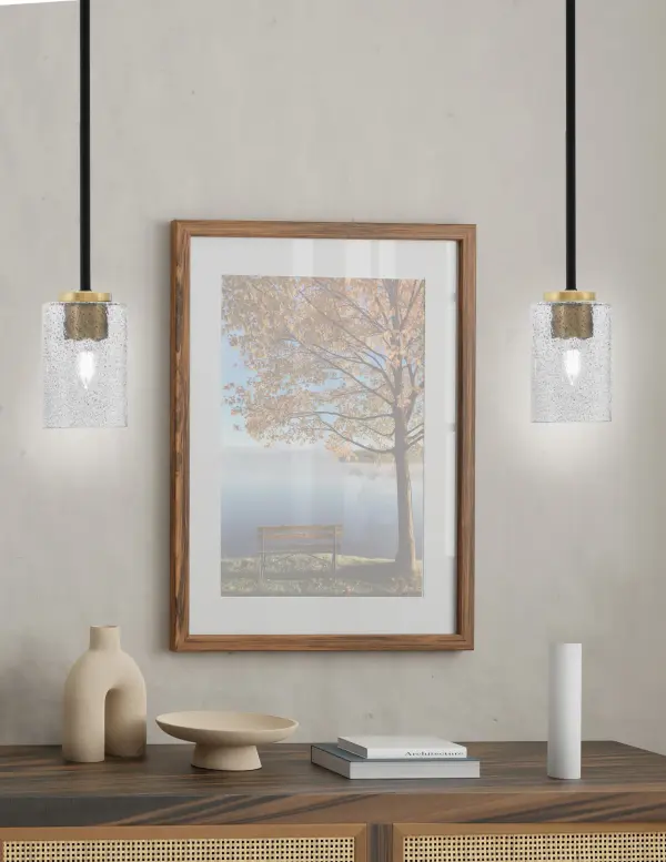 Sandia 1 Light Mini Pendant with Smoke Bubble Glass - Image 3