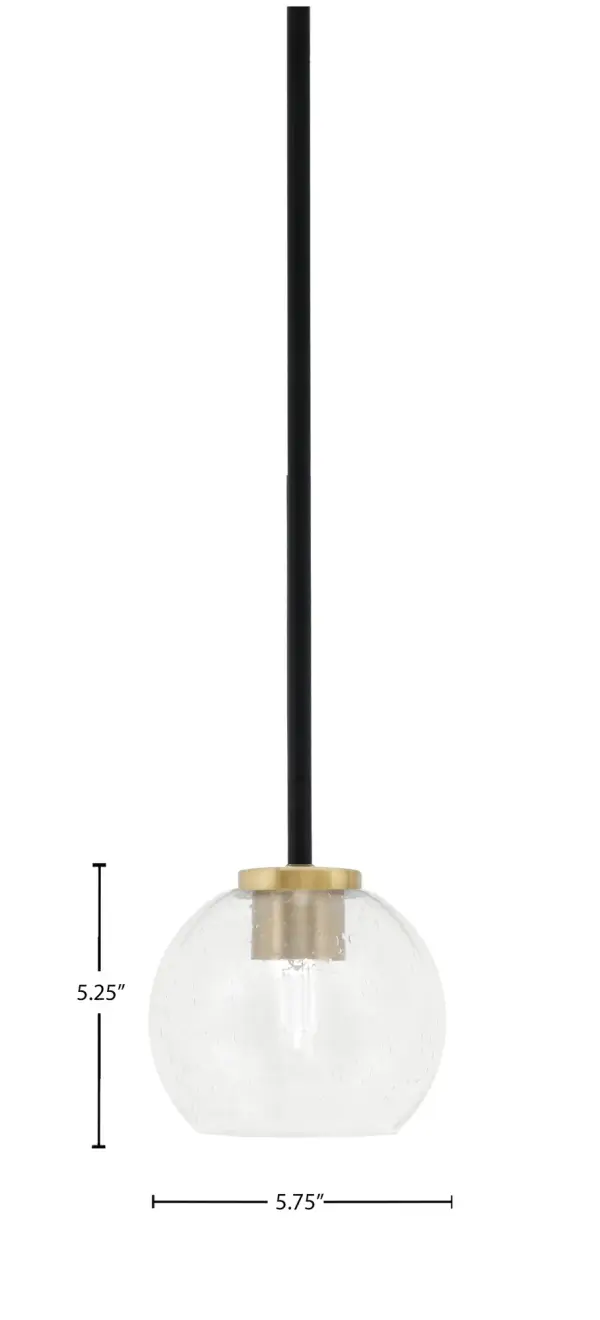Sandia Mini Pendant with Clear Bubble Glass - Image 2