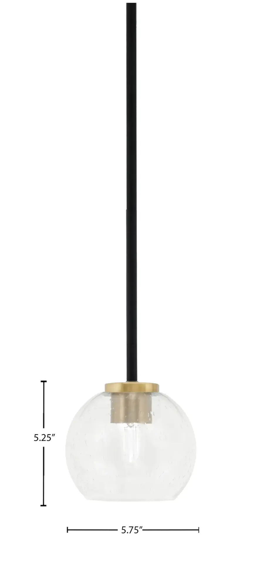 Sandia Mini Pendant with Clear Bubble Glass - Image 2