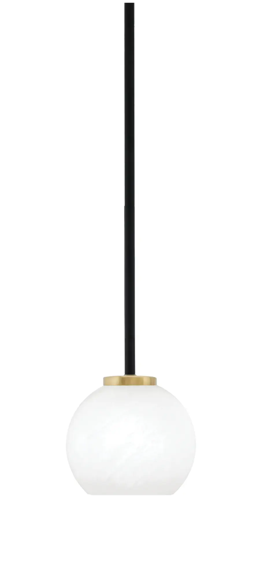 Sandia 1 Light Stem Mini Pendant with White Marble Glass - Image 1