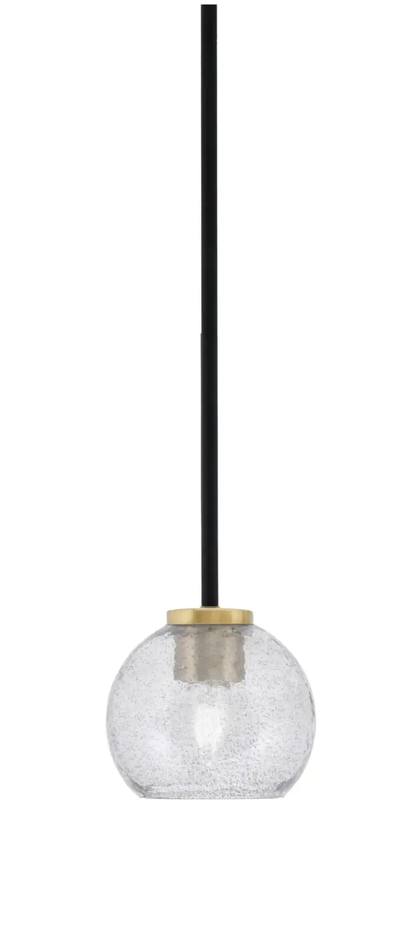 Sandia 1 Light Stem Mini Pendant with Smoke Bubble Glass - Image 1