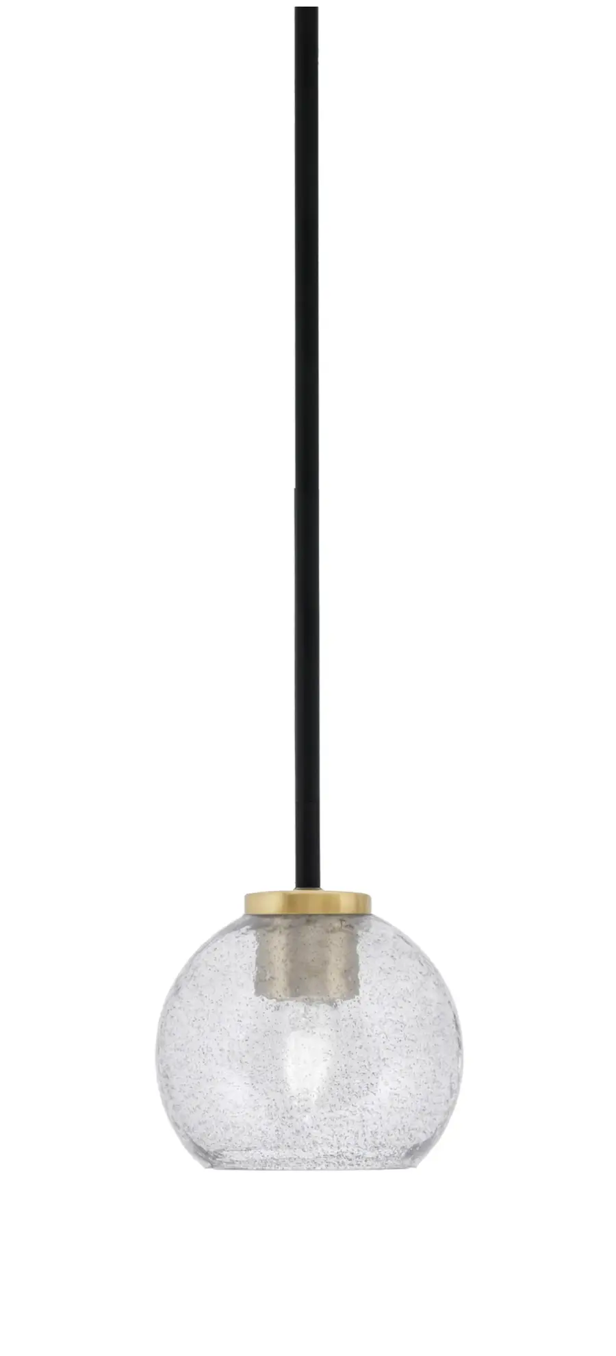 Sandia 1 Light Stem Mini Pendant with Smoke Bubble Glass - Image 1