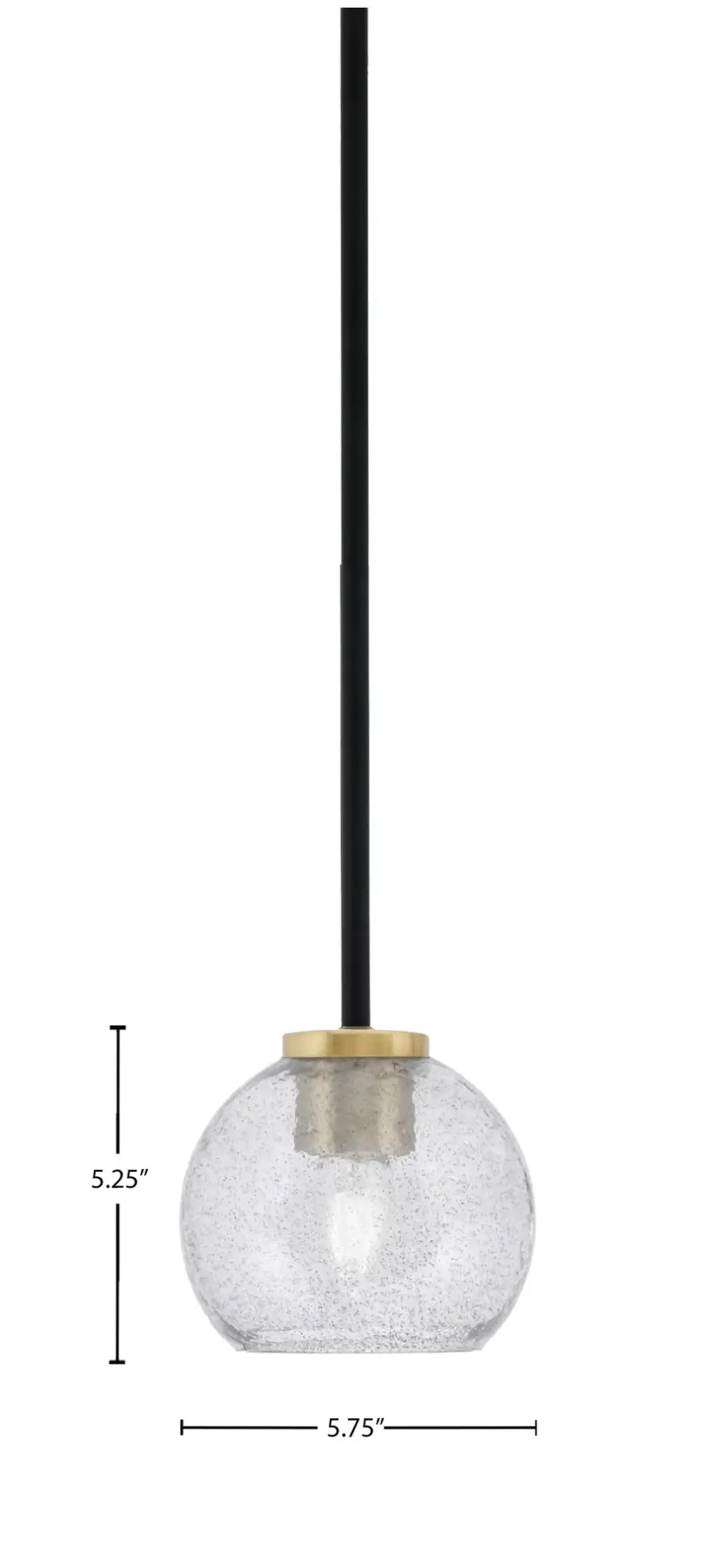 Sandia 1 Light Stem Mini Pendant with Smoke Bubble Glass - Image 2