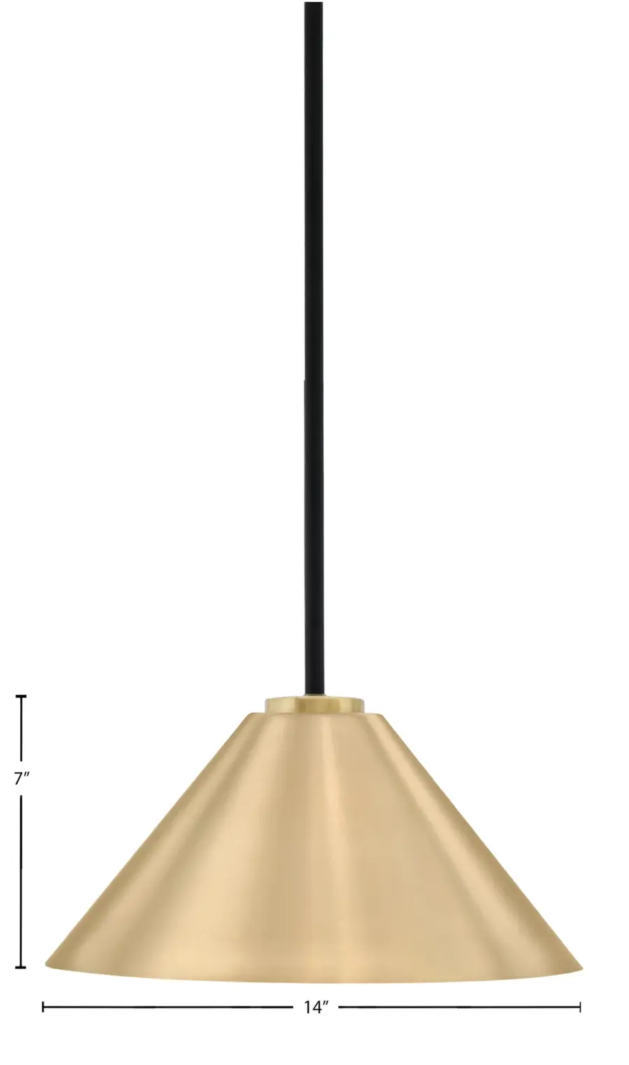 Sandia 1 Light Stem Pendant with Cone Shade - Image 2