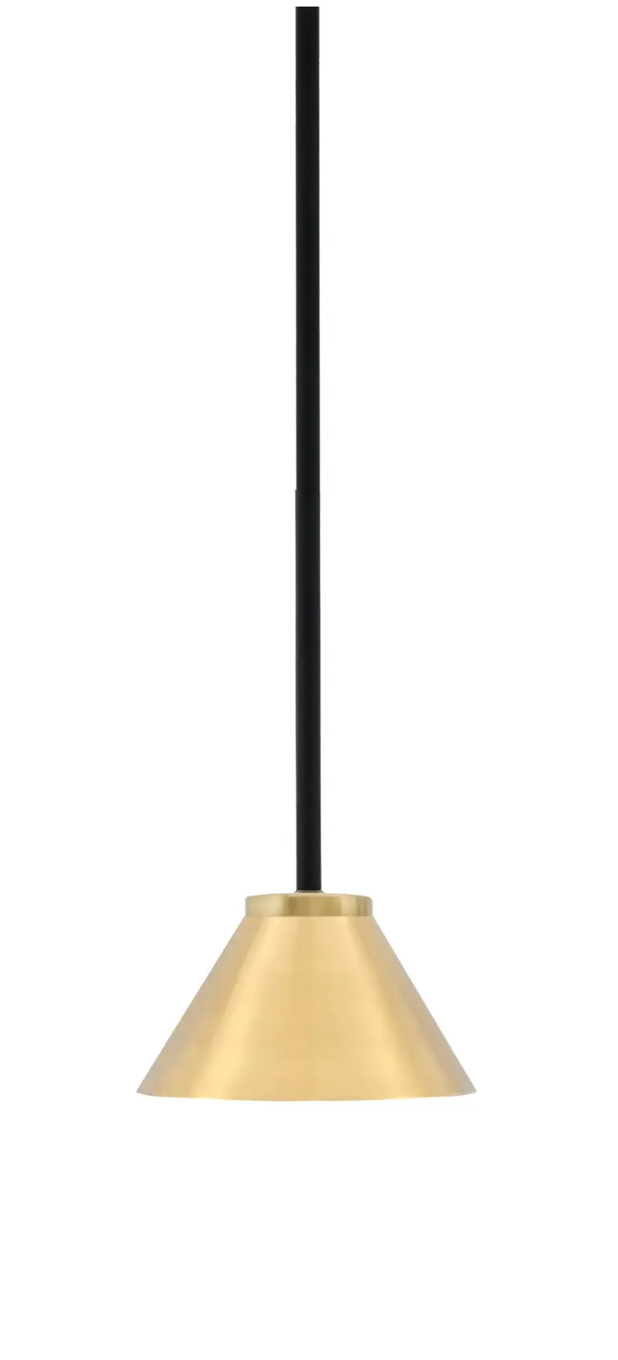 Sandia 1-Light Mini Pendant in Matte Black & New Aged Brass - Image 1