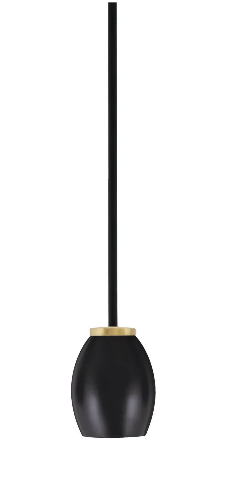 Sandia 1-Light Mini Pendant in Matte Black & New Aged Brass - Image 1