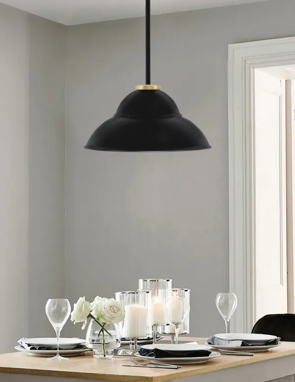 Sandia 1 Light Stem Pendant with Double Bubble Shade - Image 3