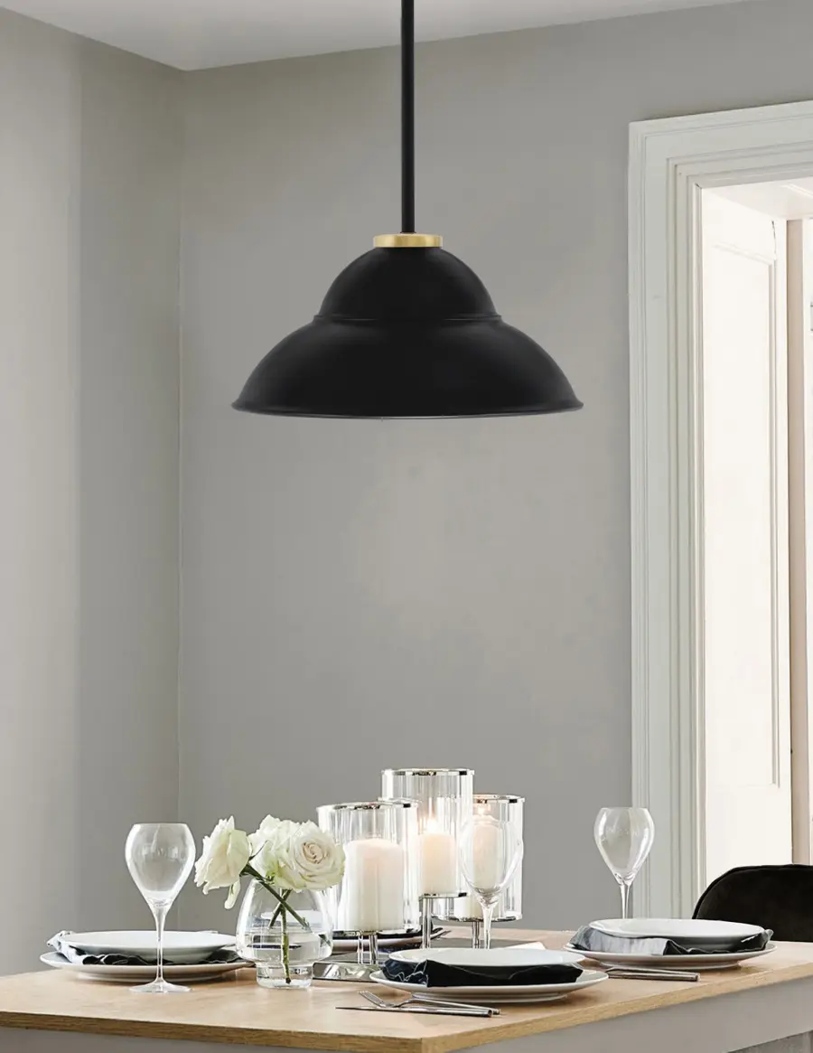 Sandia 1 Light Stem Pendant with Double Bubble Shade - Image 3