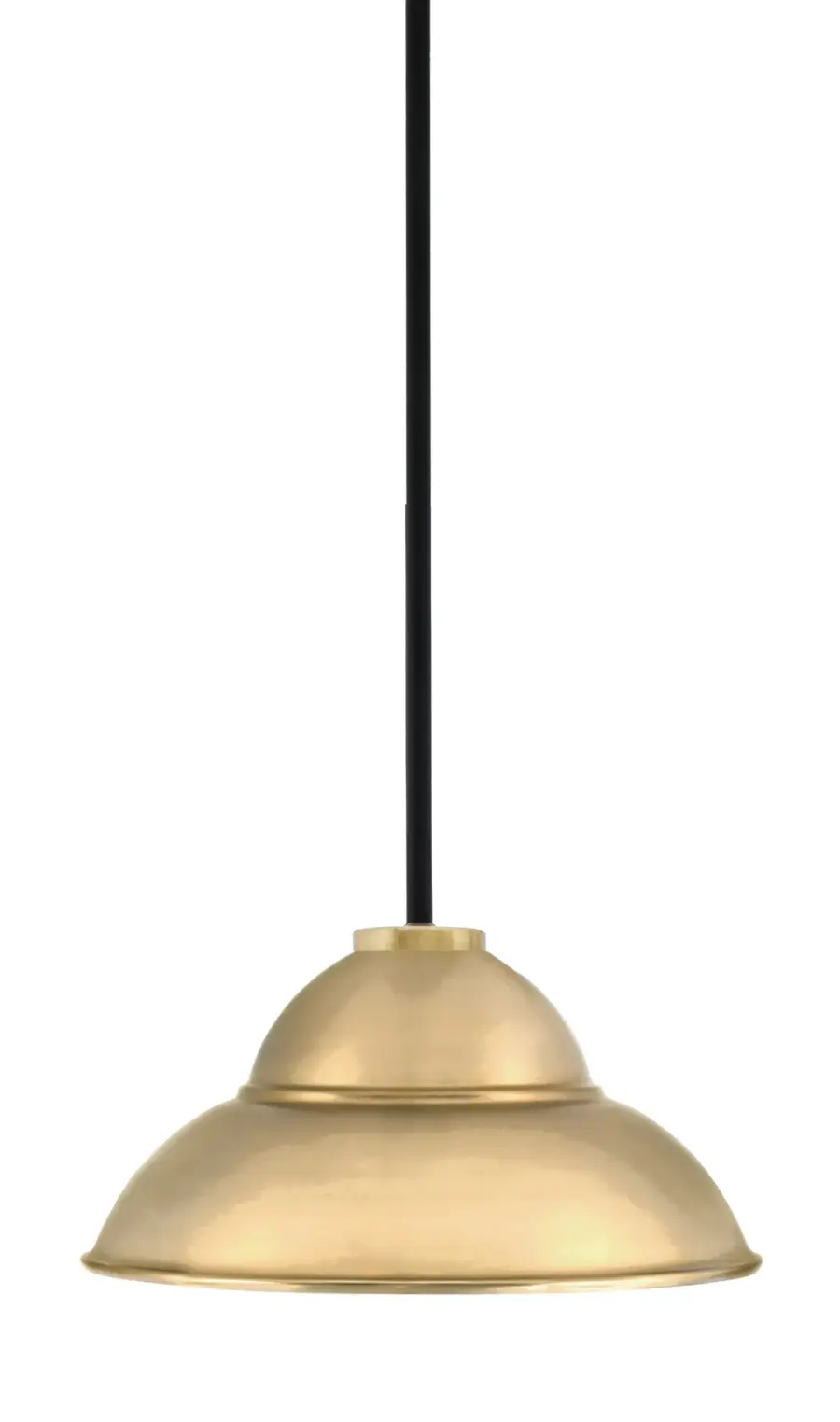 Sandia 1 Light Stem Pendant with Double Bubble Metal Shade - Image 1