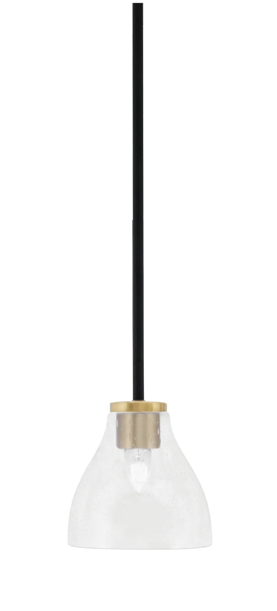 Sandia 1 Light Mini Pendant with Clear Bubble Glass