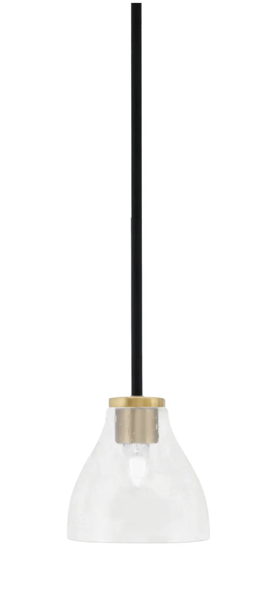 Sandia 1 Light Mini Pendant with Clear Bubble Glass - Image 1