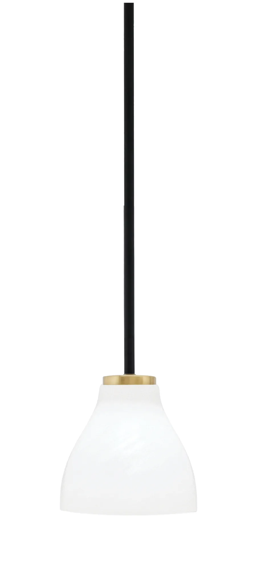 Sandia 1 Light Mini Pendant with White Marble Glass
