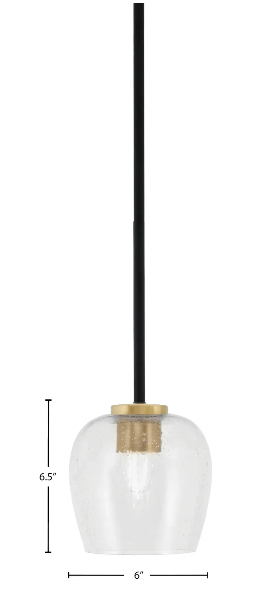 Sandia Mini Pendant with Clear Bubble Glass - Image 2