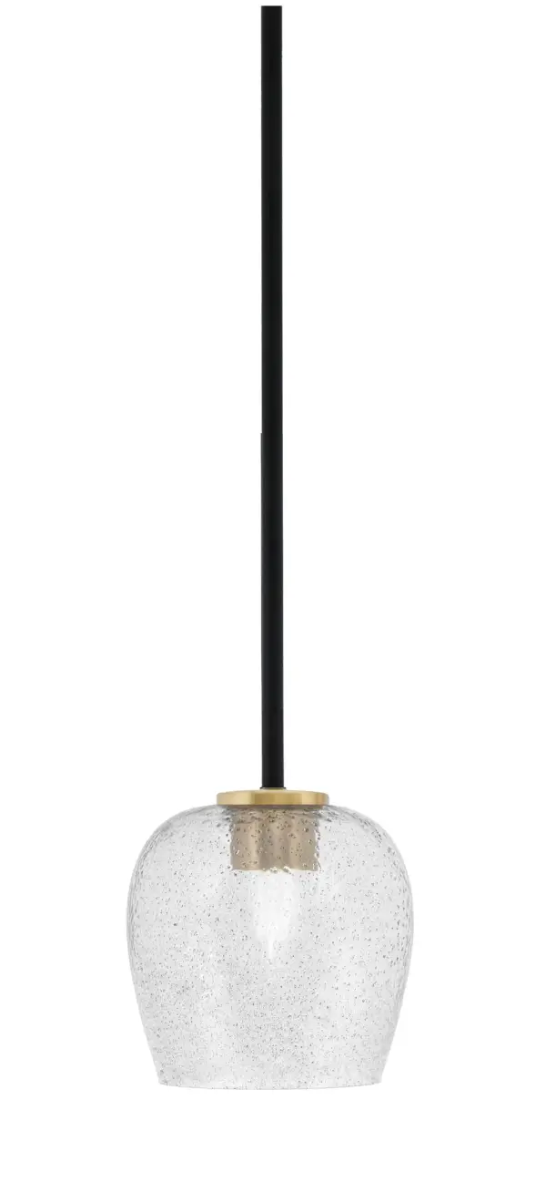 Sandia 1-Light Mini Pendant with Smoke Bubble Glass - Image 1