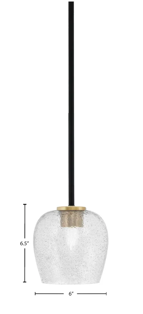 Sandia 1-Light Mini Pendant with Smoke Bubble Glass - Image 2