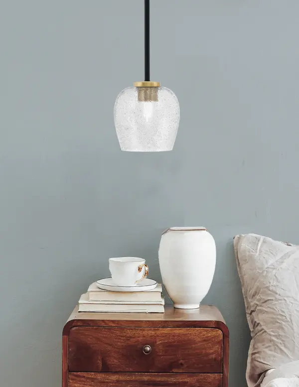 Sandia 1-Light Mini Pendant with Smoke Bubble Glass - Image 3
