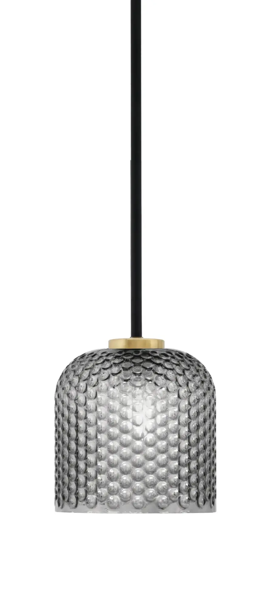Sandia 1-Light Mini Pendant with Smoke Textured Glass - Image 1