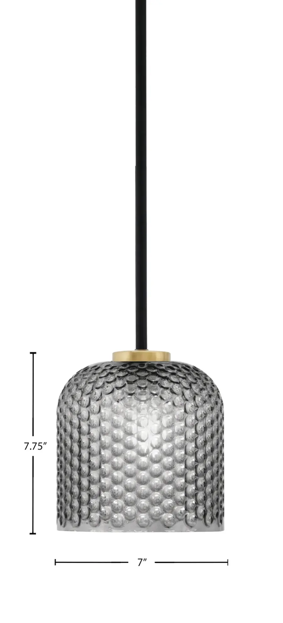 Sandia 1-Light Mini Pendant with Smoke Textured Glass - Image 2