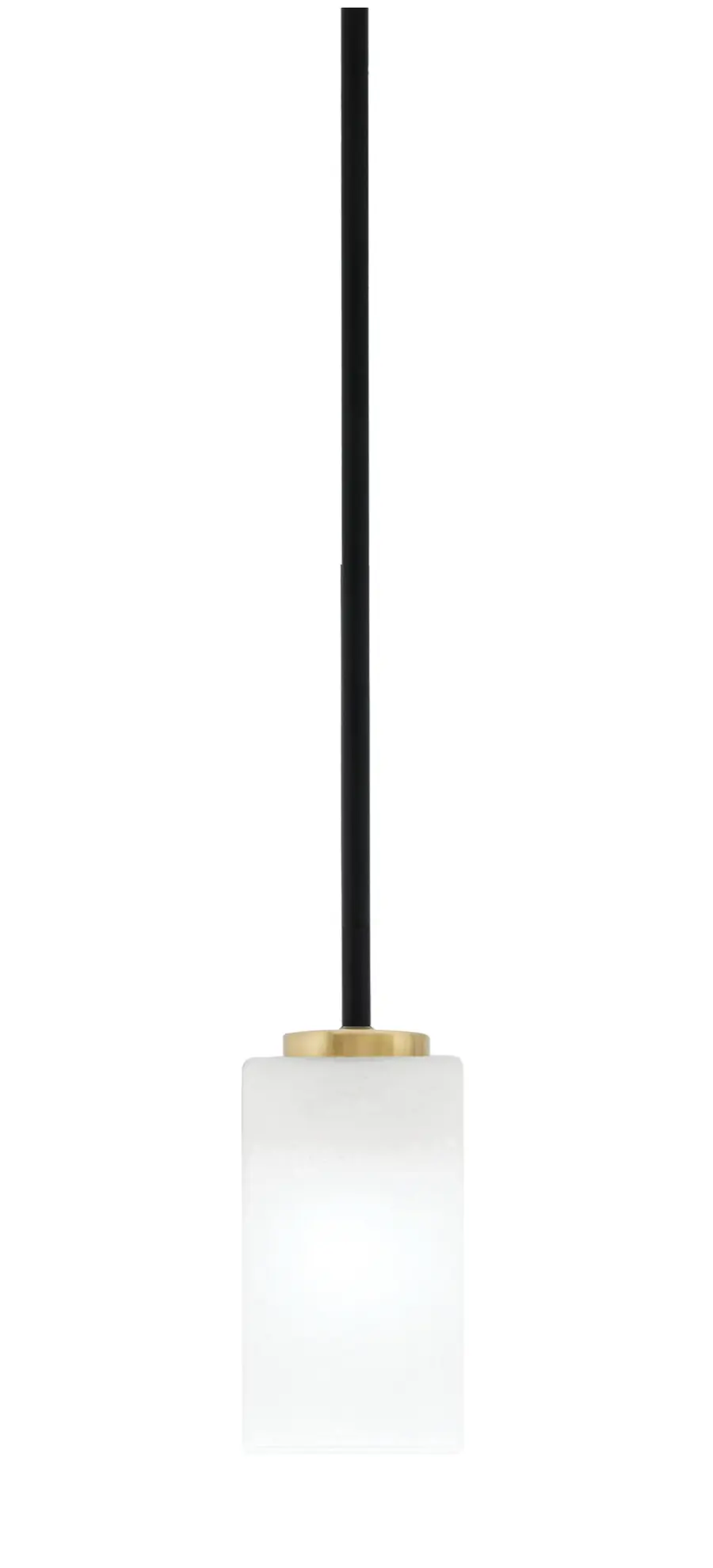 Compact Two-Tone Mini Pendant with Elegant Marble Glass Shade - Image 1
