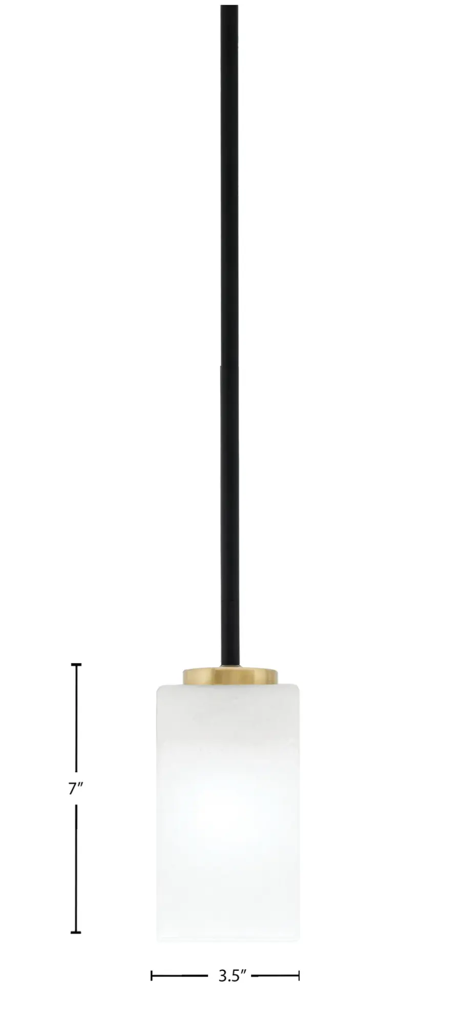 Compact Two-Tone Mini Pendant with Elegant Marble Glass Shade - Image 2