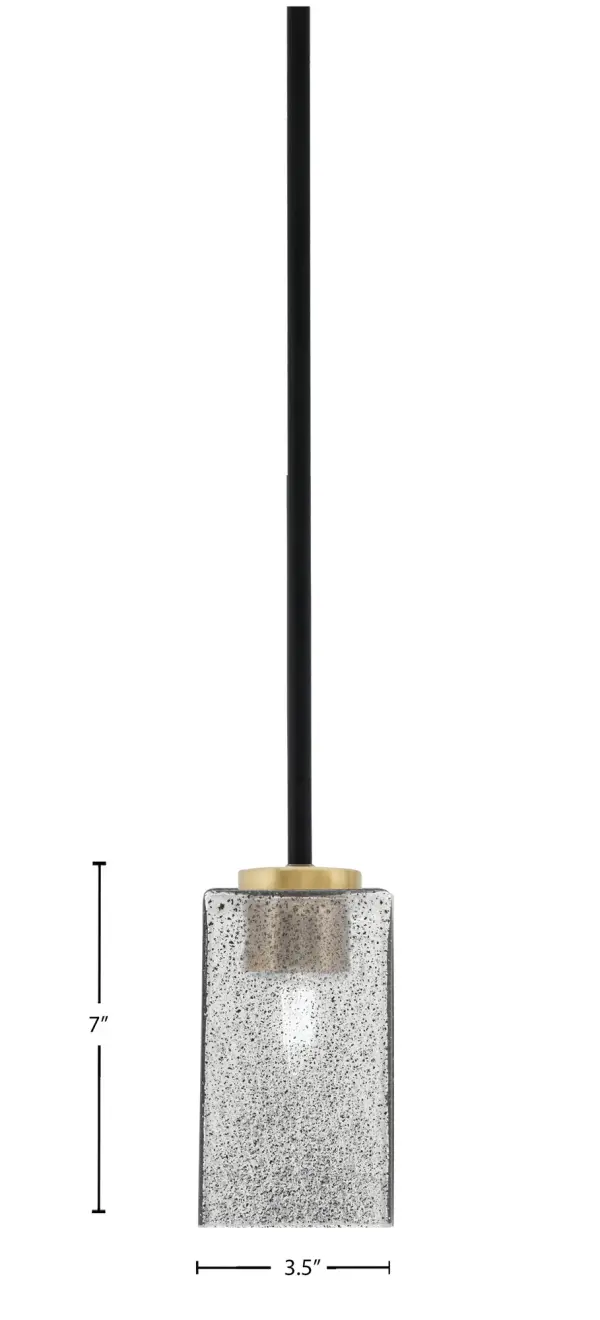 Sandia 1 Light Mini Pendant with Smoke Bubble Glass - Image 2
