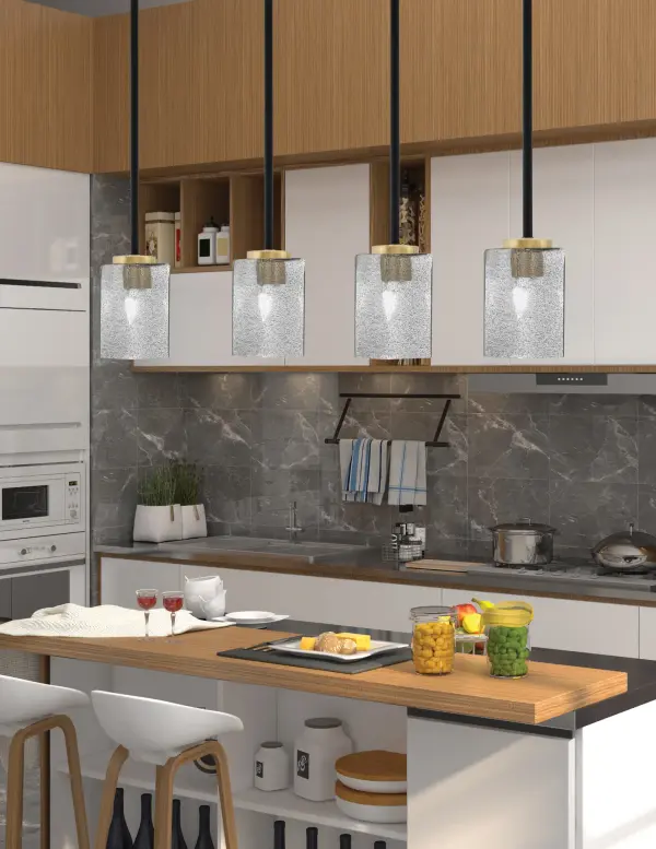 Sandia 1 Light Mini Pendant with Smoke Bubble Glass - Image 3