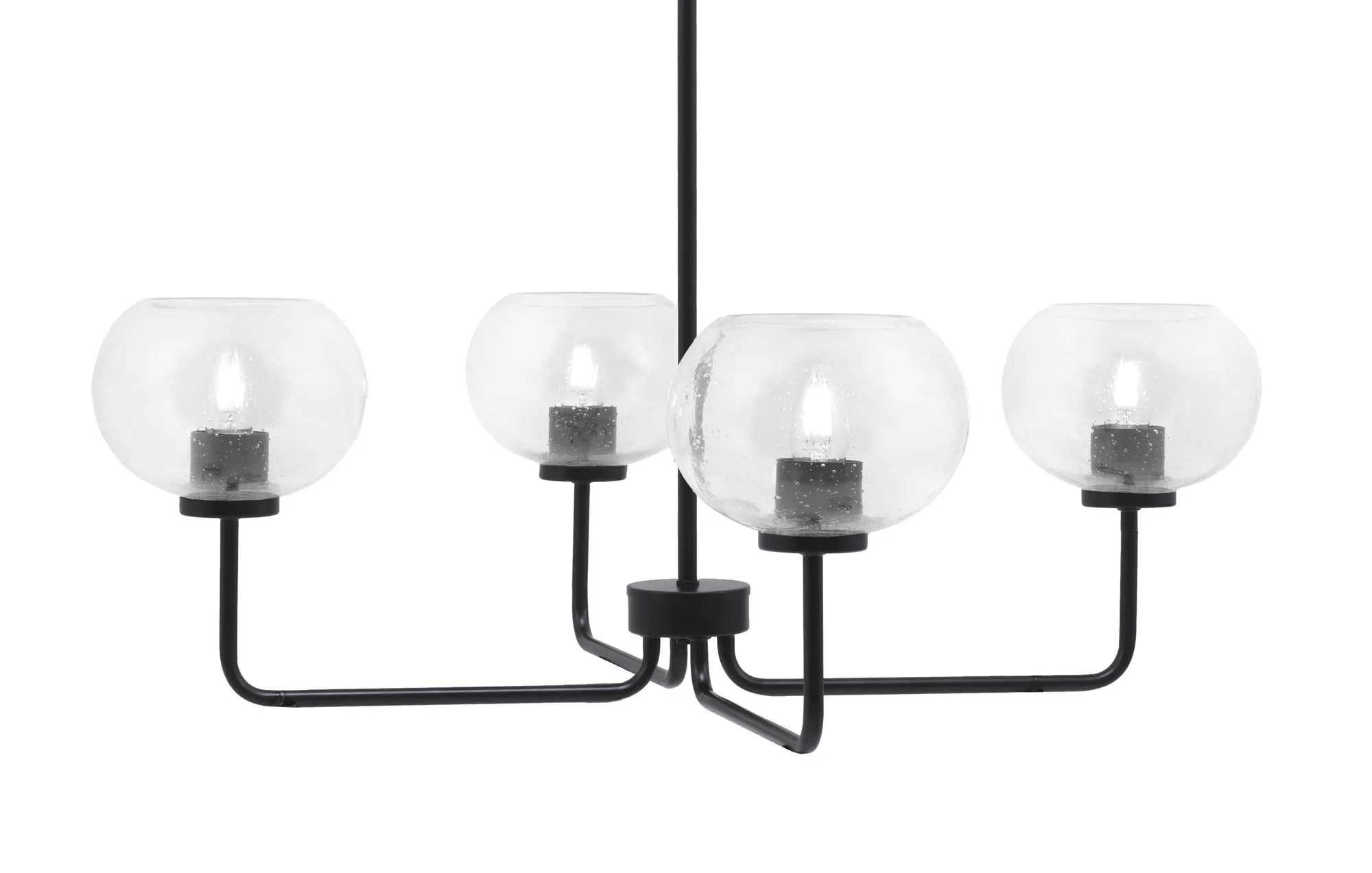 Sandia 4-Light Chandelier with Clear Bubble Glass