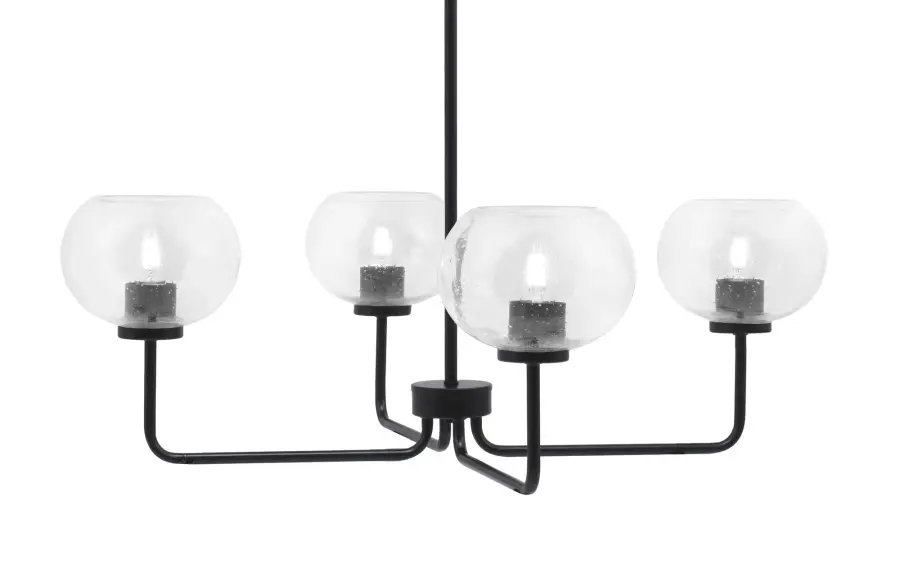 Sandia 4-Light Chandelier with Clear Bubble Glass - Image 1