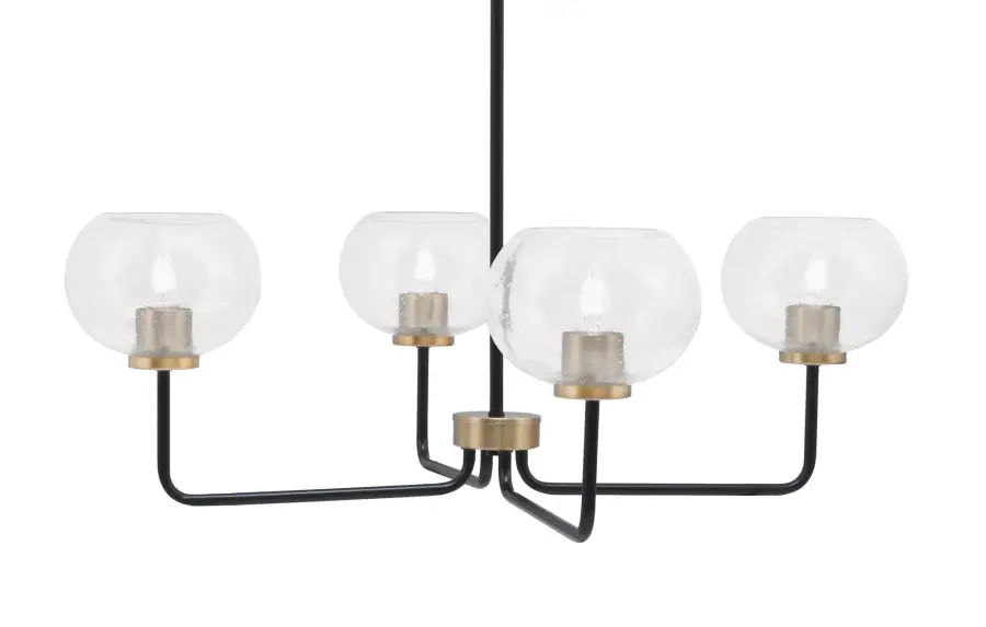 Sandia 4-Light Chandelier with Clear Bubble Glass - Image 1
