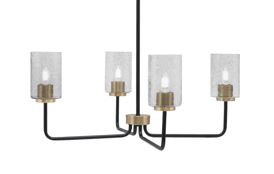 Sandia 4-Light Chandelier with Smoke Bubble Glass - Image 1