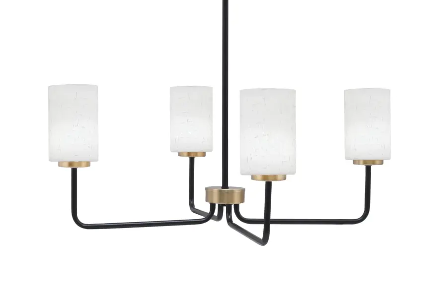 Modern Two-Tone Chandelier with Soft Diffused Lighting - Image 1