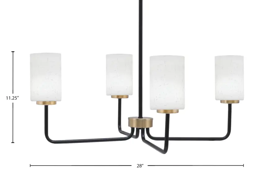 Modern Two-Tone Chandelier with Soft Diffused Lighting - Image 2