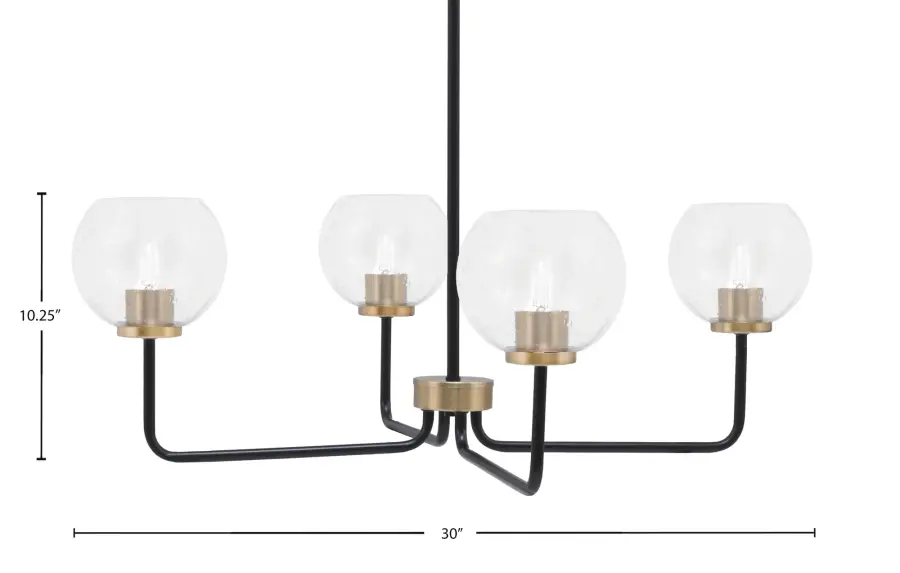 Modern Industrial Chandelier with Distinctive Bubble Glass Texture - Image 2