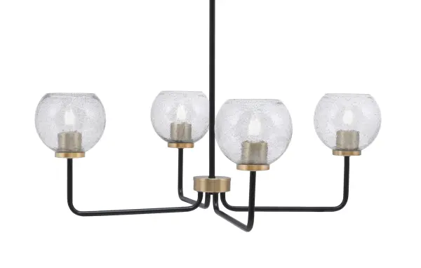 Sandia 4 Light Chandelier with Smoke Bubble Glass - Image 1