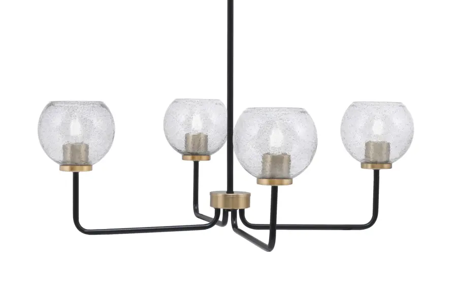 Sandia 4 Light Chandelier with Smoke Bubble Glass - Image 1