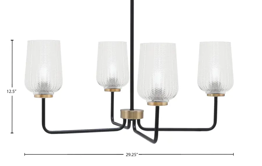Modern Industrial Chandelier with Striking Two-Tone Finish - Image 2