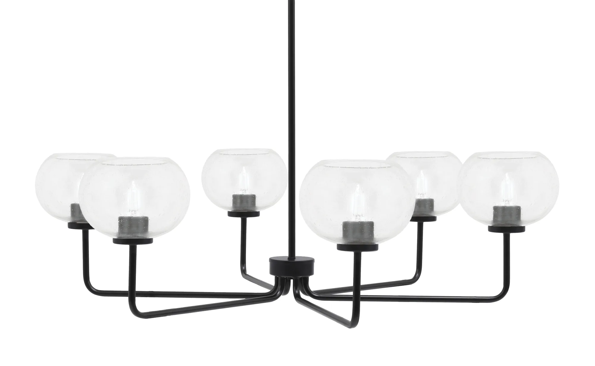 Sandia 6 Light Chandelier with Clear Bubble Glass