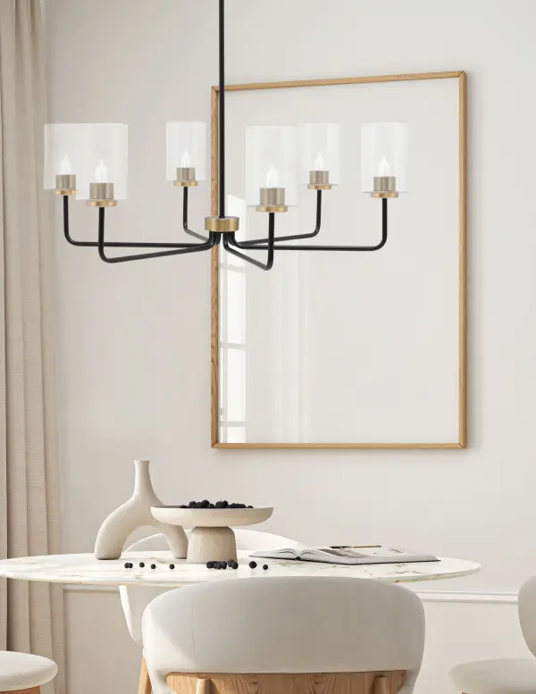 Sandia 6-Light Chandelier with Clear Bubble Glass - Image 3