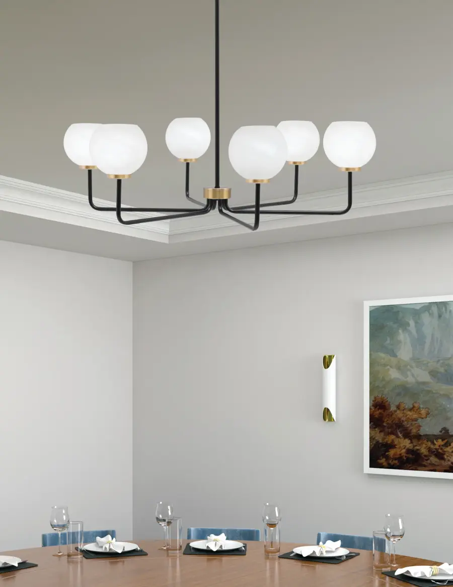 Bold Industrial Elegance with Luxurious Marble Glass Shades - Image 3