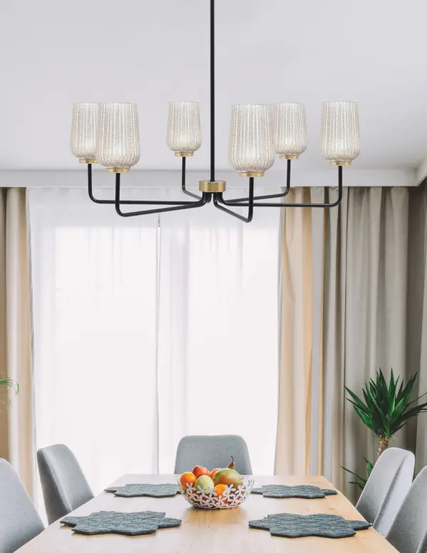 Bold Industrial Elegance with Striking Textured Glass Shades - Image 3