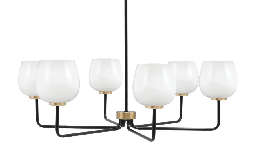 Modern Linear Chandelier with Sophisticated Two-Tone Finish - Image 1
