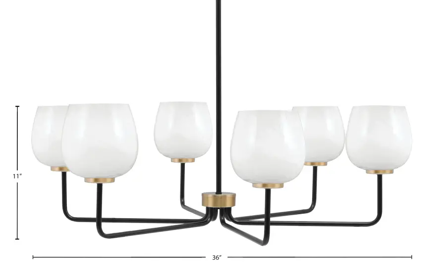 Modern Linear Chandelier with Sophisticated Two-Tone Finish - Image 2