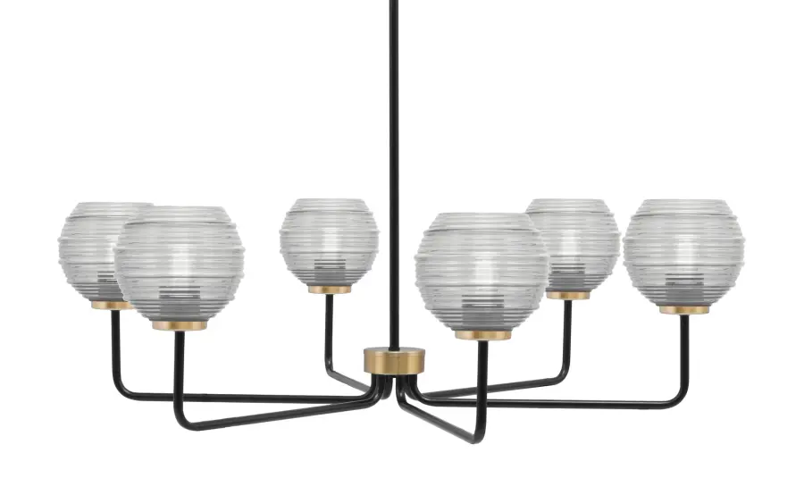 Industrial-Chic Linear Chandelier with Striking Two-Tone Finish - Image 1