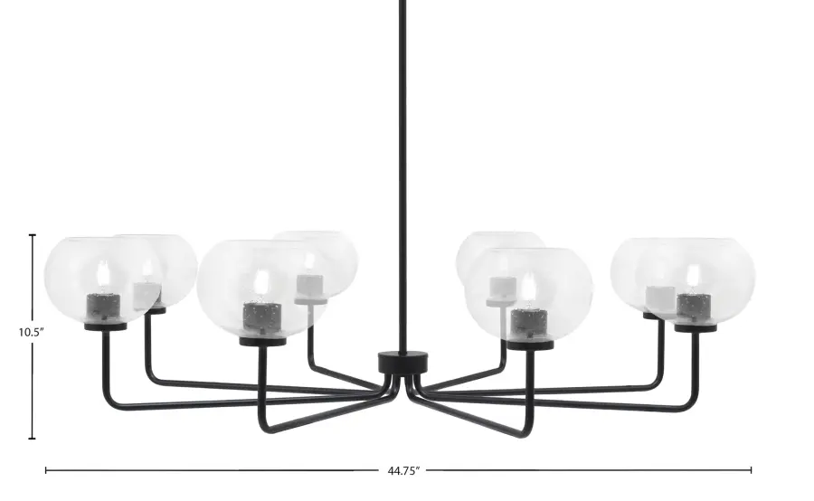 Bold Industrial Statement Piece with Striking Bubble Glass Shades - Image 2