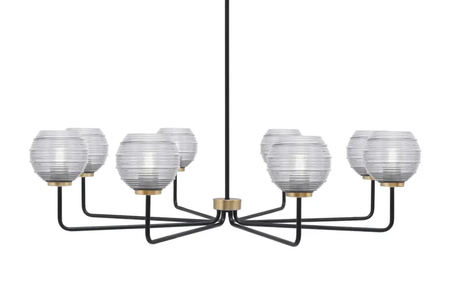 Bold Two-Tone Linear Chandelier Perfect for Modern Dining Spaces - Image 1
