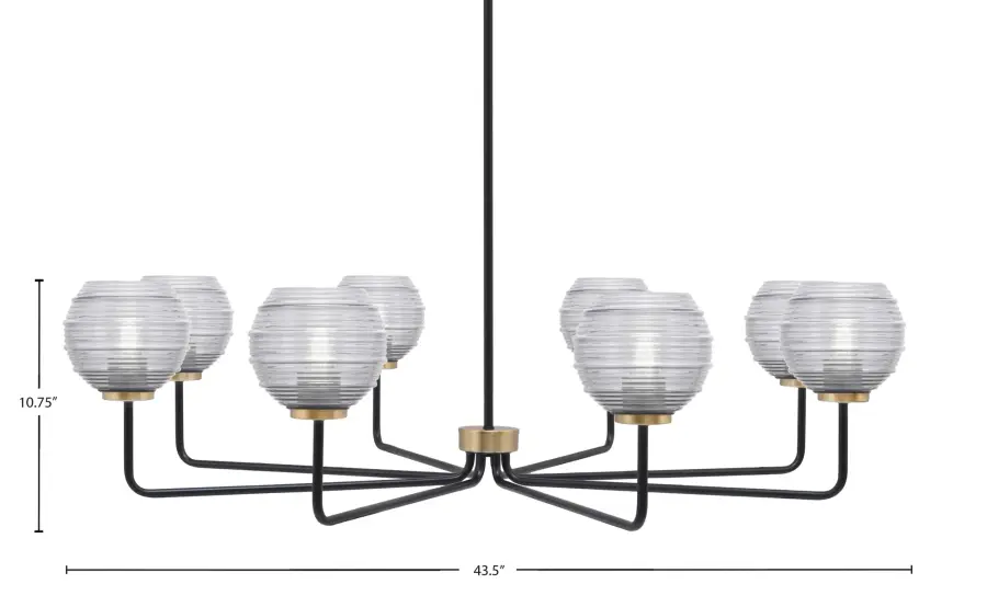 Bold Two-Tone Linear Chandelier Perfect for Modern Dining Spaces - Image 2