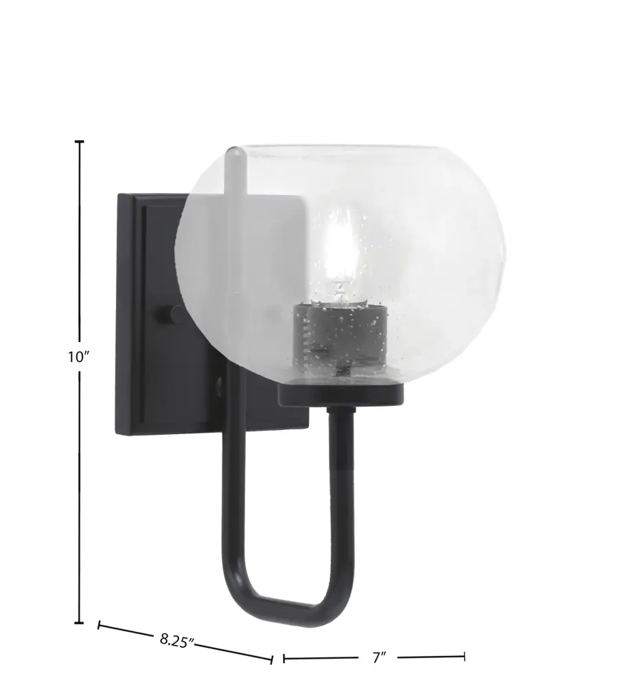 Sandia Wall Sconce with Clear Bubble Glass - Image 2