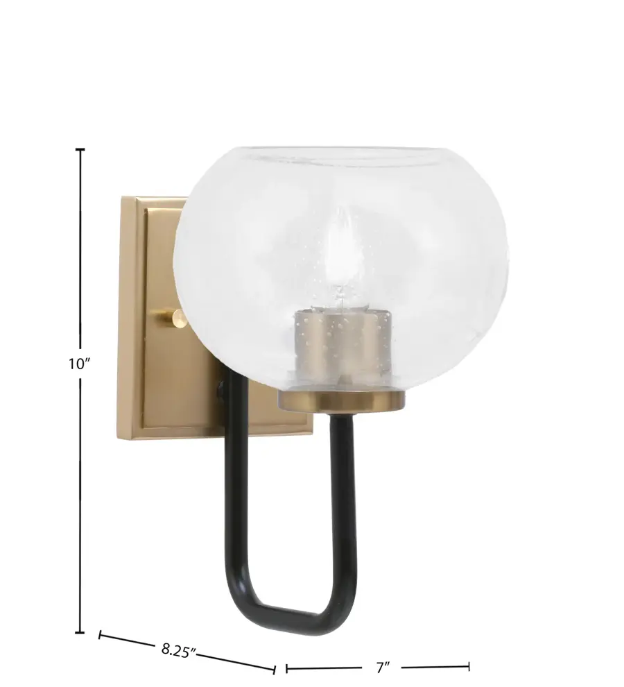 Sandia Wall Sconce with Clear Bubble Glass - Image 2